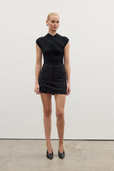 Amrita Sleeveless Bodysuit by Bayse - Black