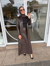 Inaya Bonded Leather Coat by Maryesha