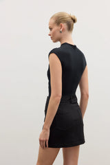 Amrita Sleeveless Bodysuit by Bayse - Black