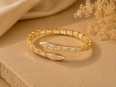 Serpentin Gold Bangle