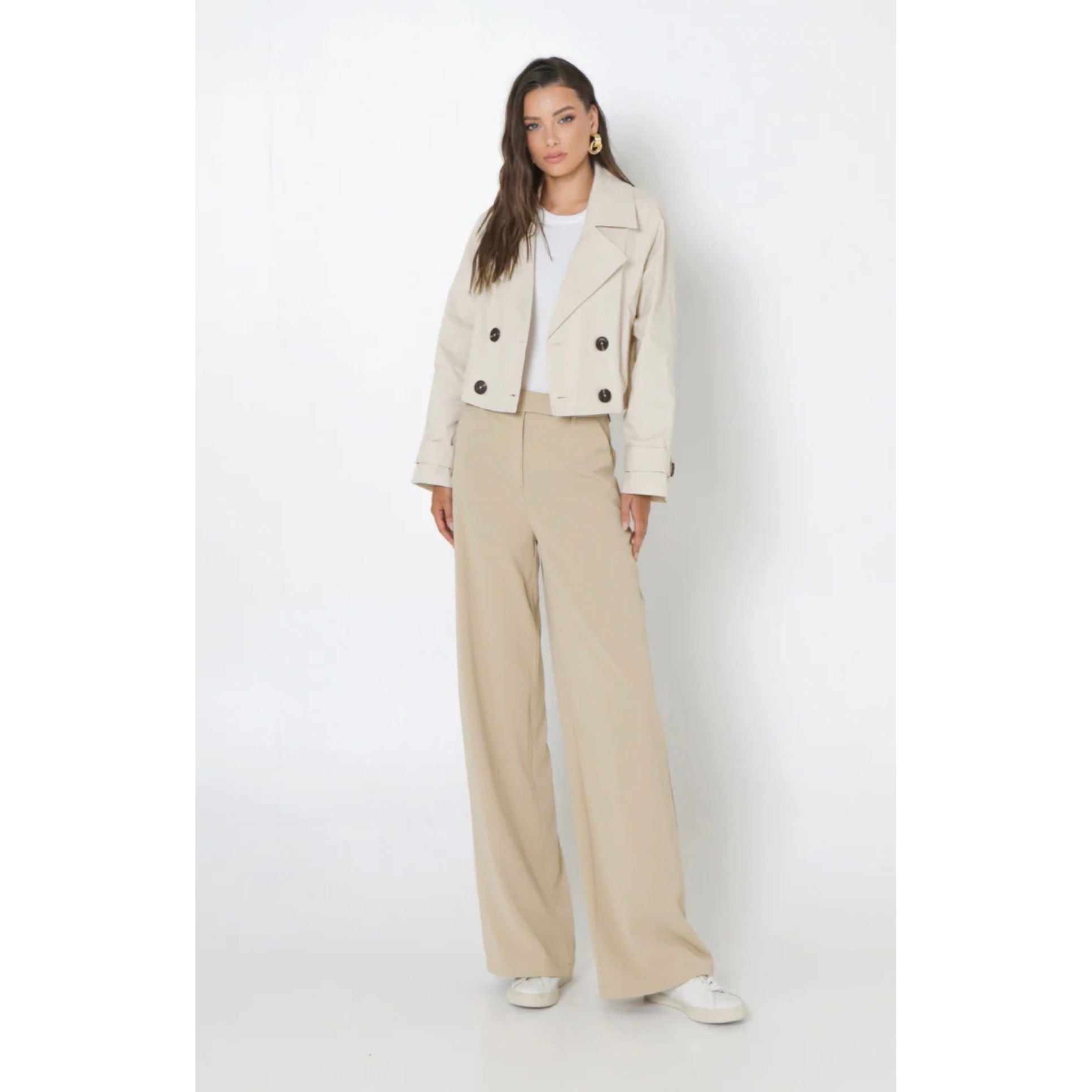 Eva Cropped Trench