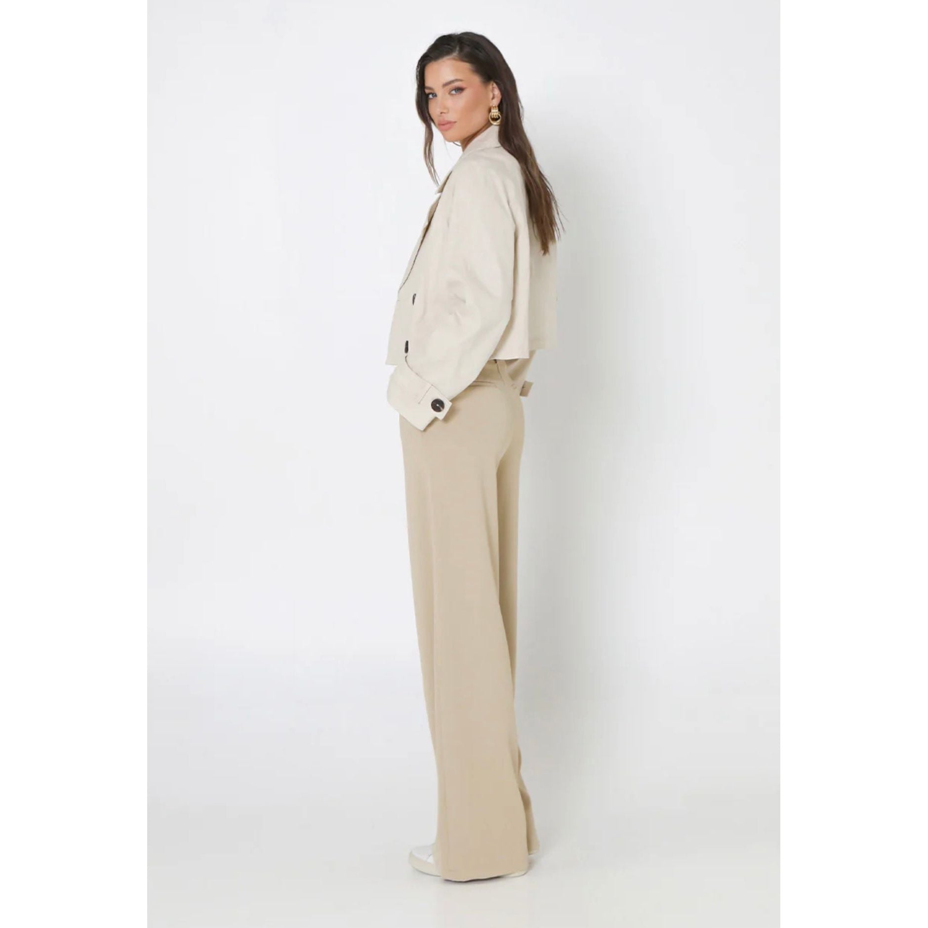 Eva Cropped Trench