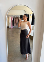 Mirage Leather Maxi Skirt