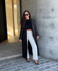 Maella Leather Trench by Maryesha