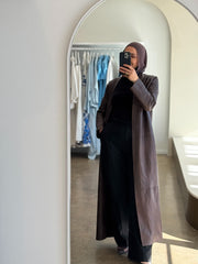 Inaya Bonded Leather Coat by Maryesha