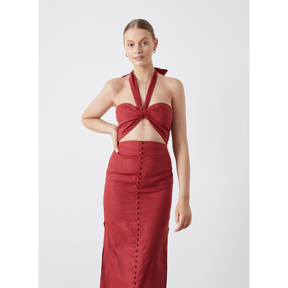 Danielle Linen Maxi Dress